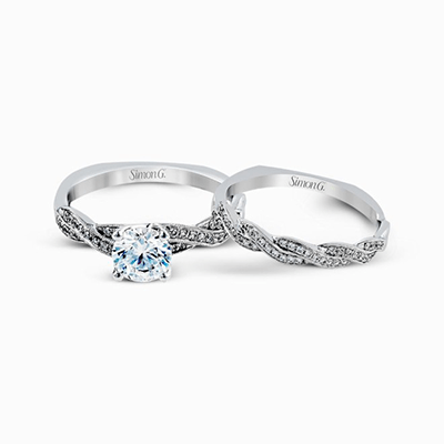 Wedding Set in 18k Gold with Diamonds