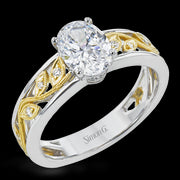 Engagement Ring in 18k Gold with Diamonds