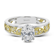 Engagement Ring in 18k Gold with Diamonds