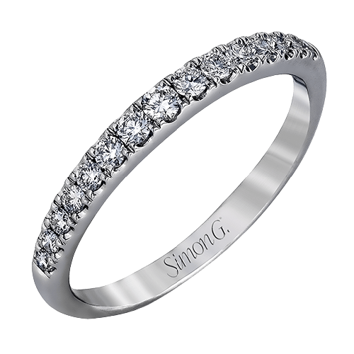 Wedding Band in 18k Gold with Diamonds