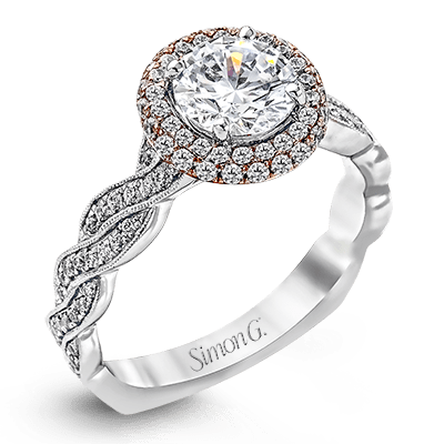 Engagement Ring in 18k Gold with Diamonds