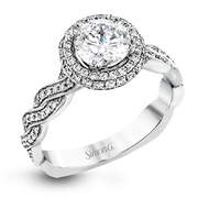 Engagement Ring in 18k Gold with Diamonds