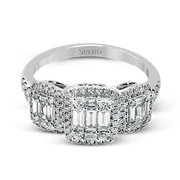 Bague main droite en or 18 carats avec diamants