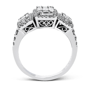 Bague main droite en or 18 carats avec diamants