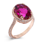 Color Ring in 18k Gold with Diamonds