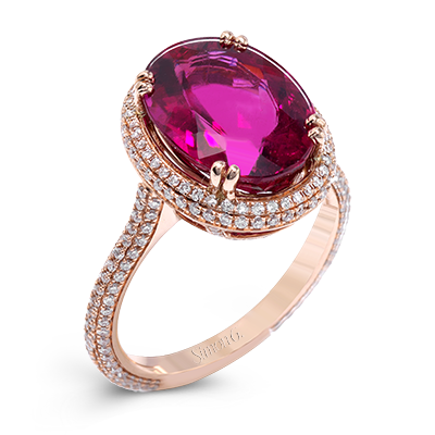 Color Ring in 18k Gold with Diamonds