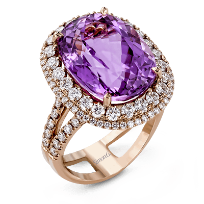 Color Ring in 18k Gold with Diamonds