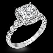 Engagement Ring in 18k Gold with Diamonds