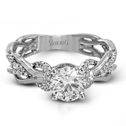 Engagement Ring in 18k Gold with Diamonds