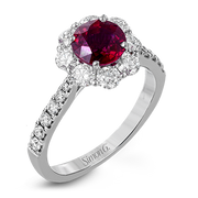 Color Ring in 18k Gold with Diamonds