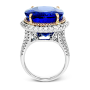 Color Ring in 18k Gold with Diamonds