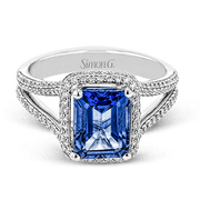 Color Ring in 18k Gold with Diamonds