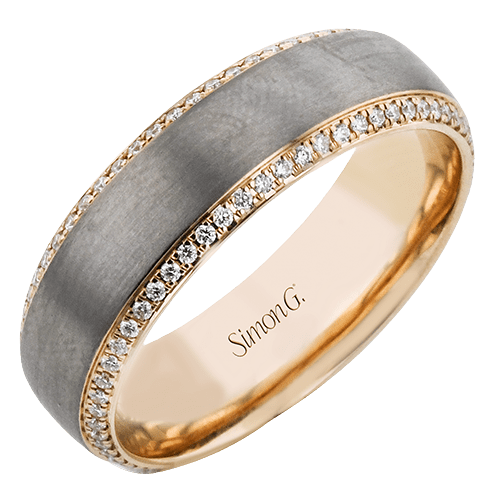 Men Ring in 14k Gold with Diamonds