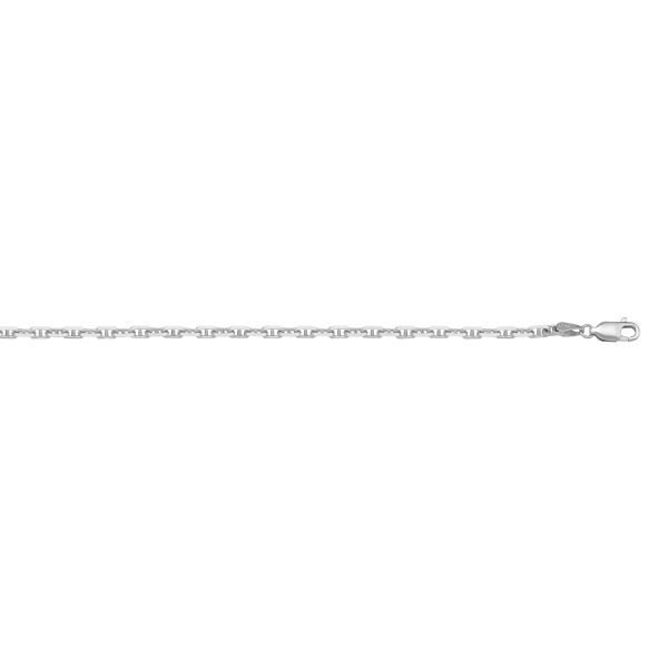 White Gold Solid Anchor Link Chain