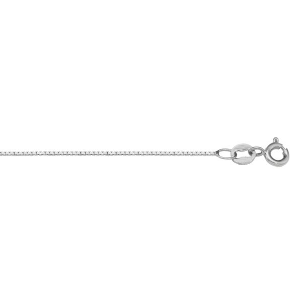White Gold Solid Box Link Chain
