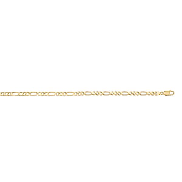 Yellow Gold Solid Figaro Chain Necklace