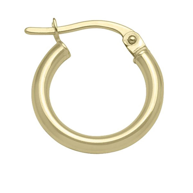 High Polish Gold Hoop Earrings