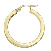 Square Gold Tube Hoop Earrings