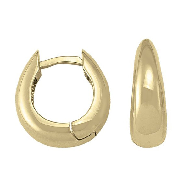 High Polish Gold Hoop Earrings