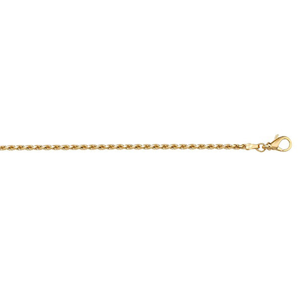 Solid Diamond Cut Rope Link Chain