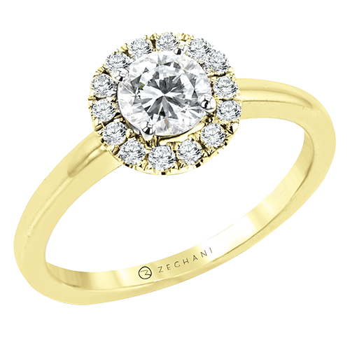 NGR108-Y Engagement Ring in 14k Gold with Diamonds