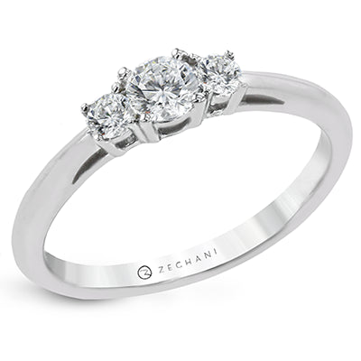 NGR128 Engagement Ring in 14k Gold with Diamonds