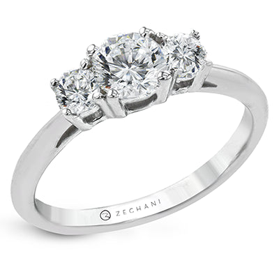 NGR129 Engagement Ring in 14k Gold with Diamonds