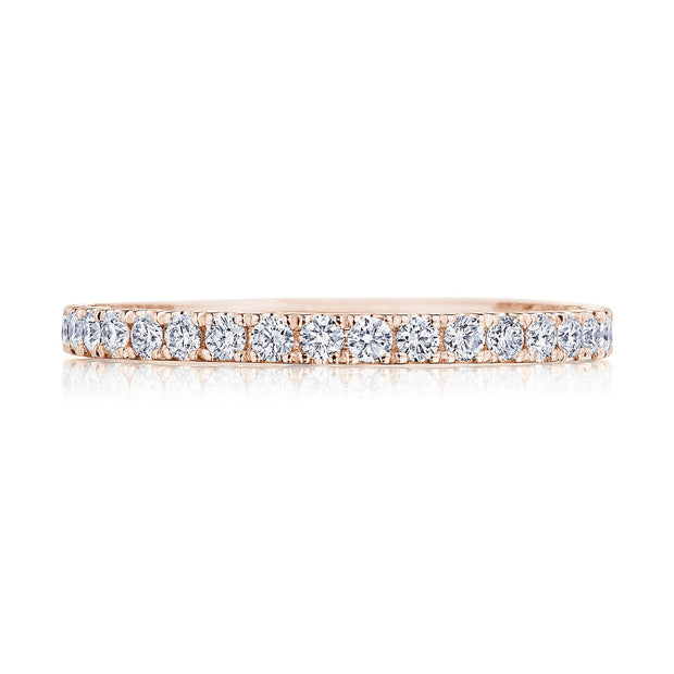 French Pavé Diamond Wedding Band