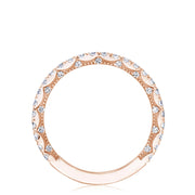 French Pavé Diamond Wedding Band
