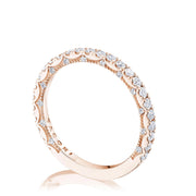 French Pavé Diamond Wedding Band