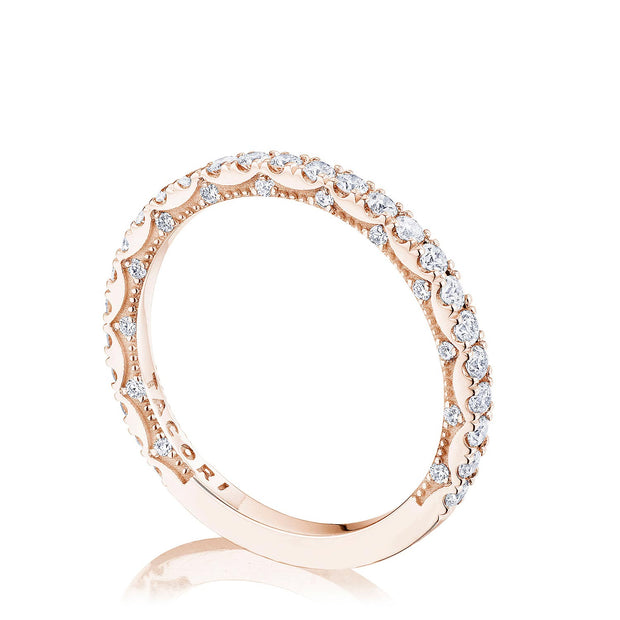 French Pavé Diamond Wedding Band