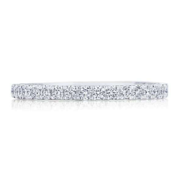 French Pavé Diamond Wedding Band