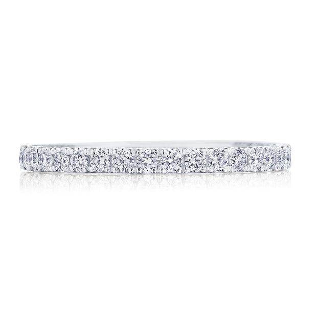 French Pavé Diamond Wedding Band