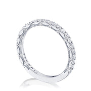 French Pavé Diamond Wedding Band