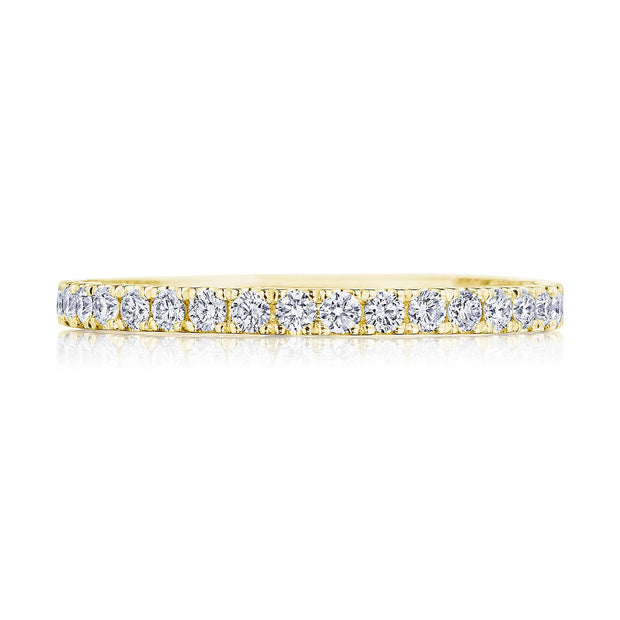French Pavé Diamond Wedding Band