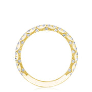 French Pavé Diamond Wedding Band