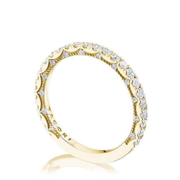 French Pavé Diamond Wedding Band
