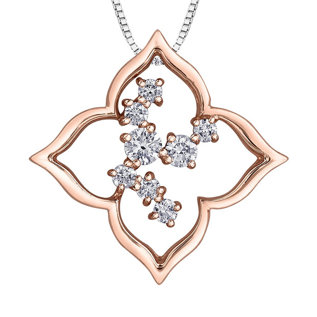 Floral Cluster Pendant with Canadian Diamonds