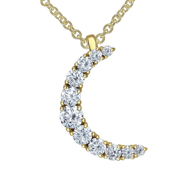Crescent Moon Canadian Diamond Pendant