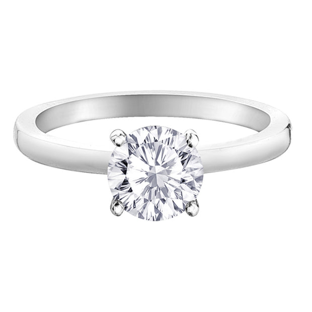 Classic Round Canadian Diamond Solitaire Engagement Ring