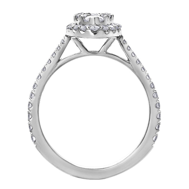 Marquise Cluster Diamond Engagement Ring