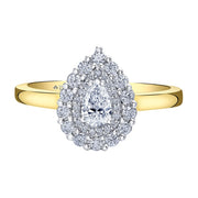 Eternal Flames Pear Canadian Diamond Engagement Ring