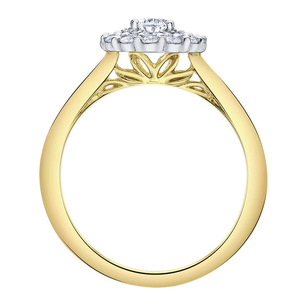 Eternal Flames Pear Canadian Diamond Engagement Ring