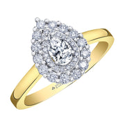 Eternal Flames Pear Canadian Diamond Engagement Ring