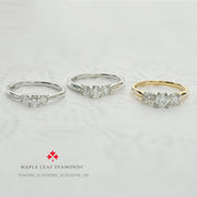 Three Stone Round Canadian Diamond Ring