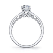 Round Canadian Diamond Tides of Love Engagement Ring