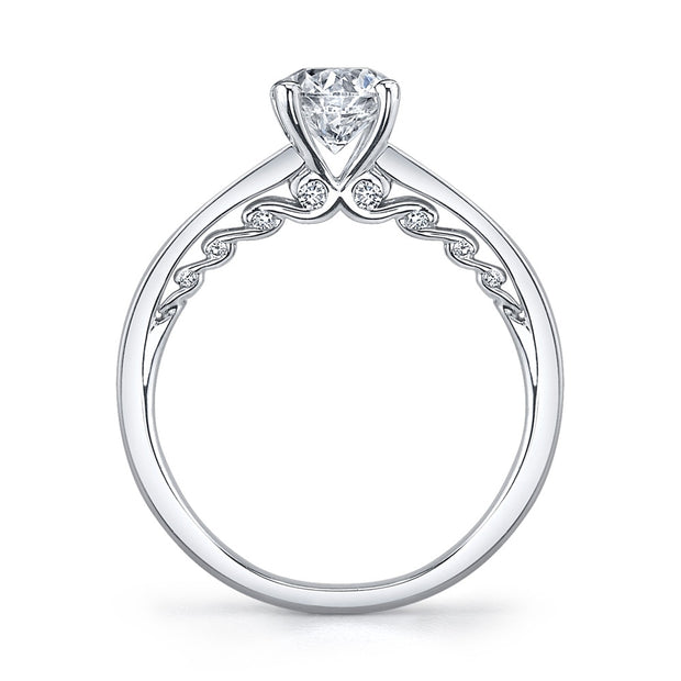 Round Canadian Diamond Tides of Love Engagement Ring