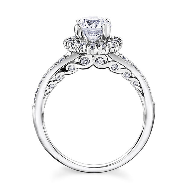Tides of Love Canadian Diamond Halo Engagement Ring