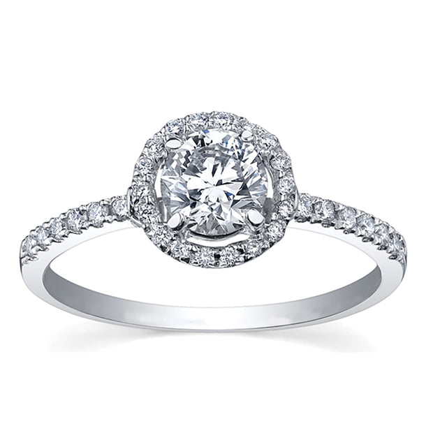 Floating Round Canadian Diamond Engagement Ring
