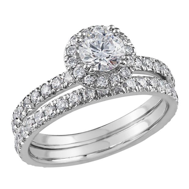 Round Canadian Diamond Engagement Ring with Halo